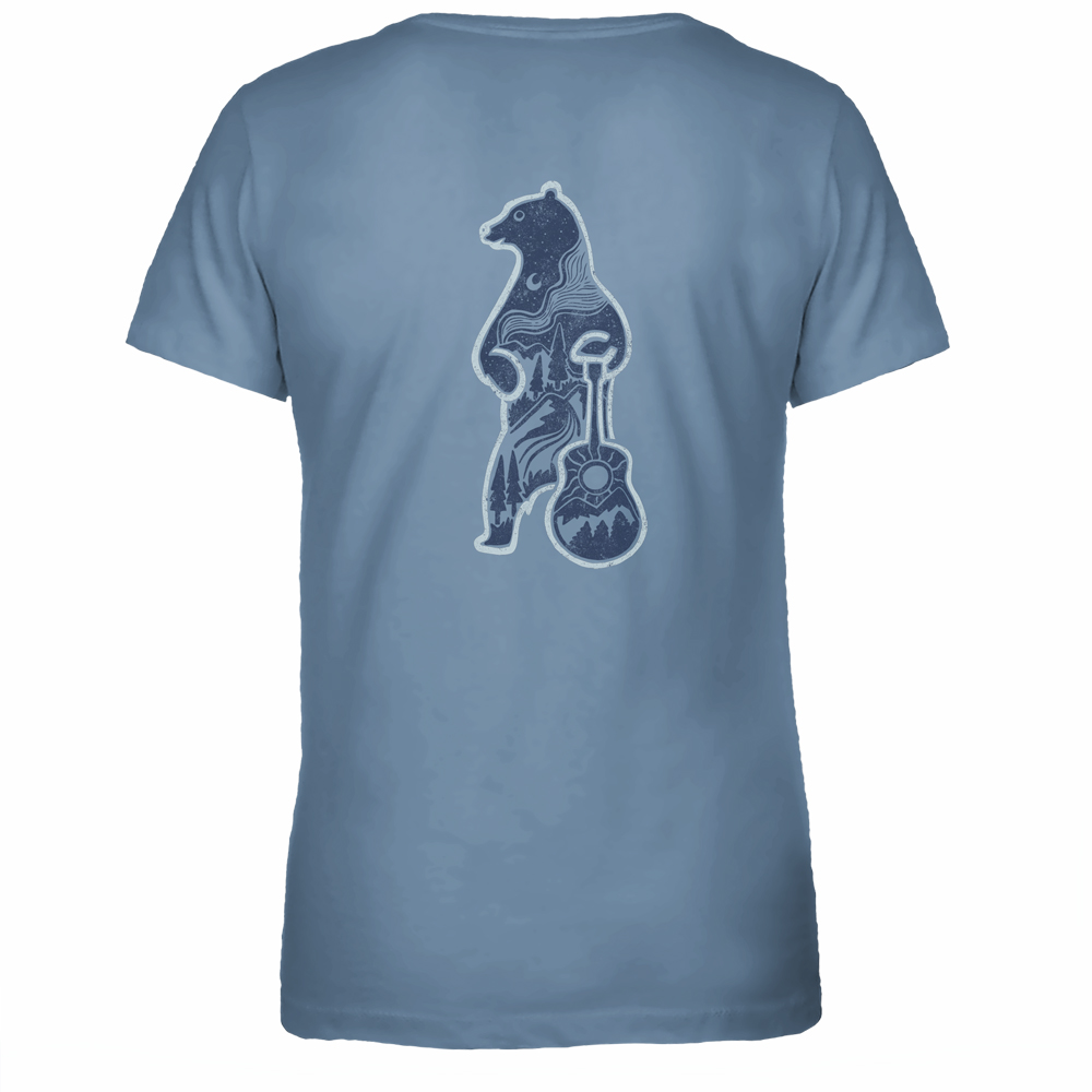 A Lover Of Nature Blue (on the back) Women's Scoop T-shirt