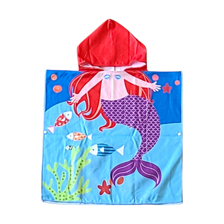Mermaid Poncho da mare per bambini