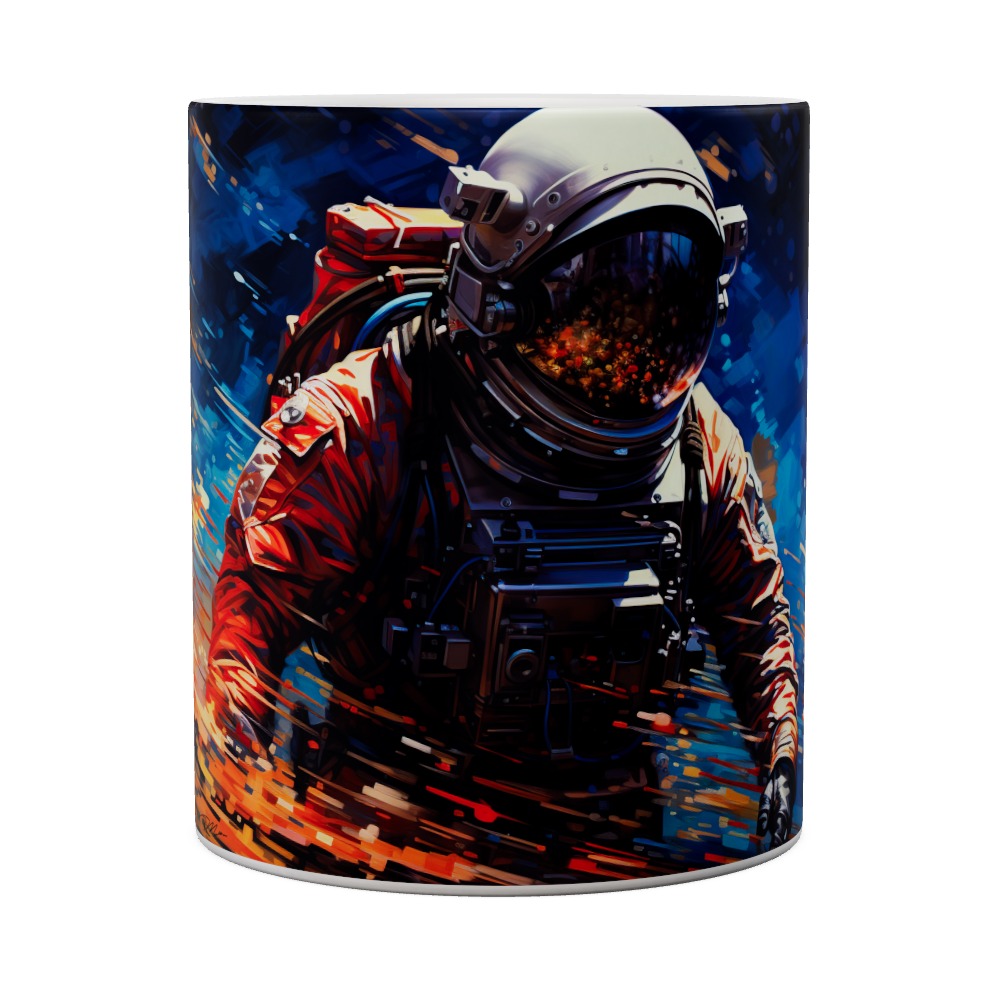 Astronaut In Space And Fire Mug