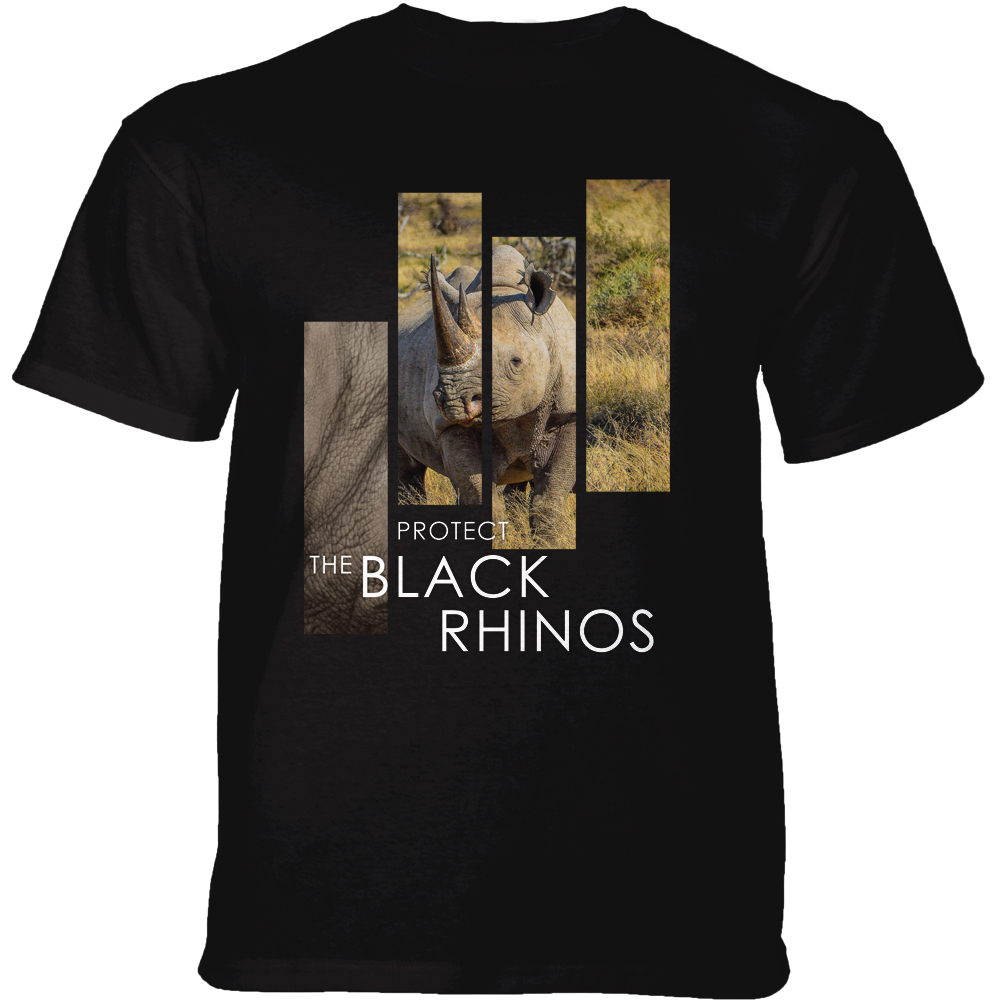 Protect Black Rhino Split Portrait Black