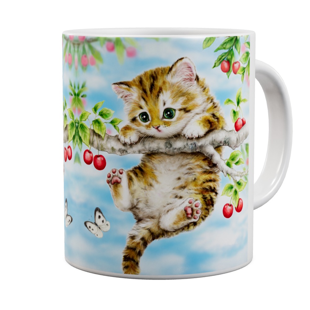 Cherry Kitten Mug