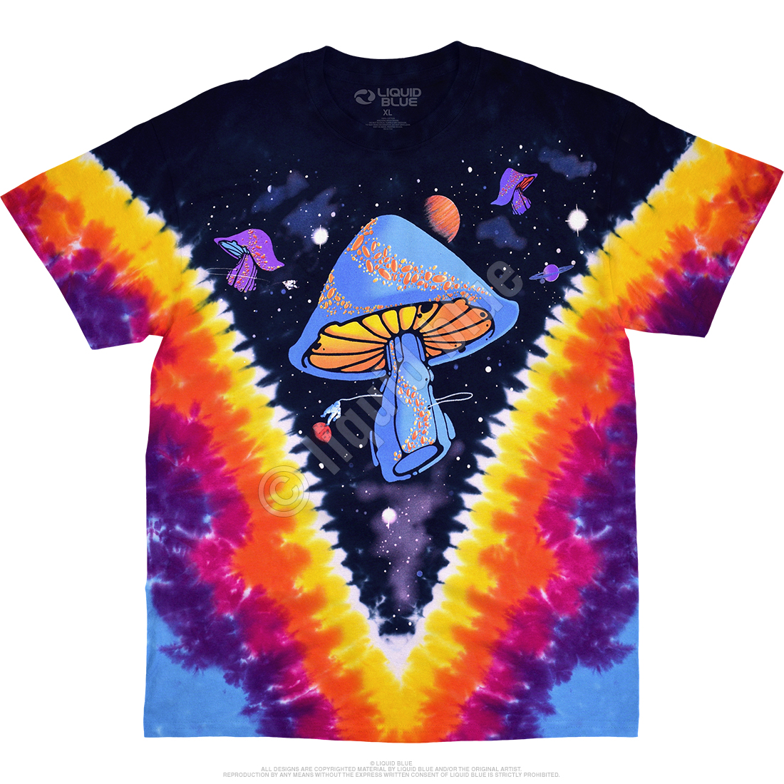 Space Shrooms Light Fantasy T-shirt