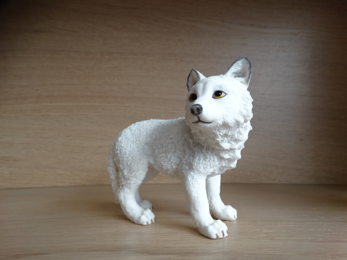 Wolf White Standing - 11cm
