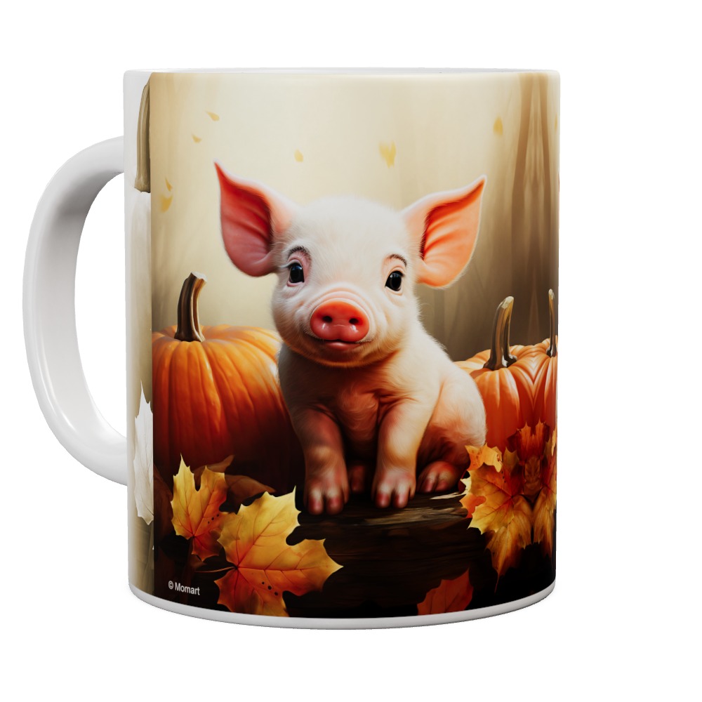 Autumn Piglet Mug