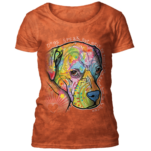 Dogs Speak Women's Scoop T-shirt