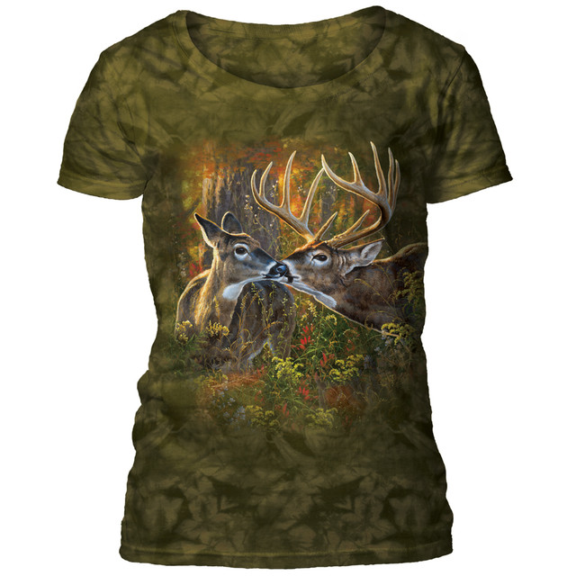 Love Is In The Air - Deer Women's Scoop T-shirt