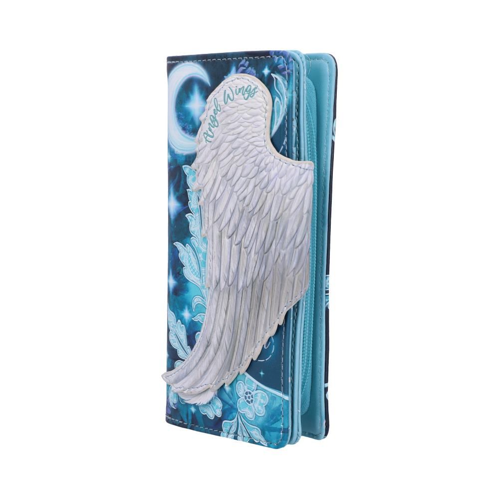 Blue Angel Wings Embossed Portemonnee 18,5 cm