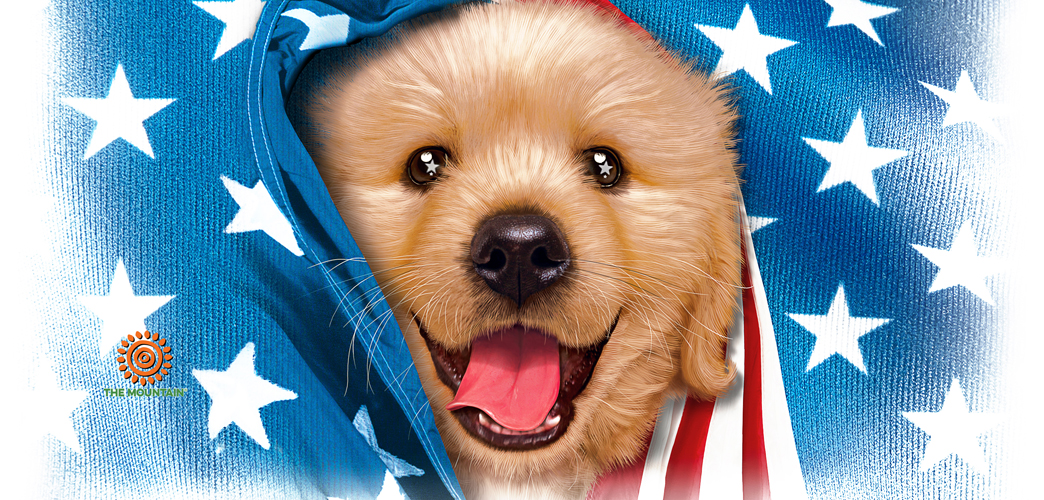 Mug Patriotic Golden Pup