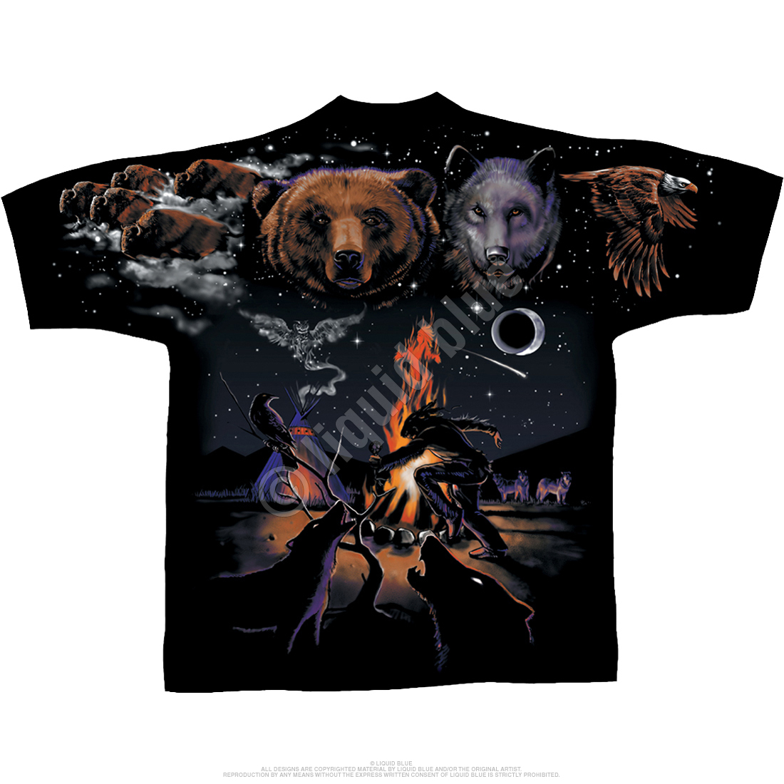 Indian Bear American West T-shirt