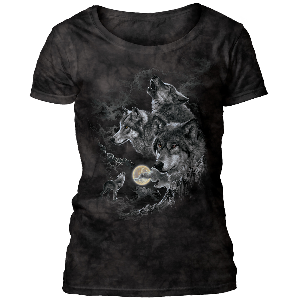 Mountain Trio Moon - Wolf Scoop T-shirt