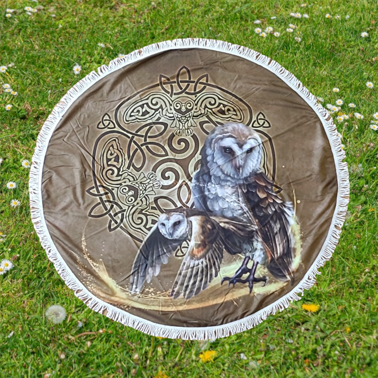 Celtic Owl Strandlaken Rond 150cm  