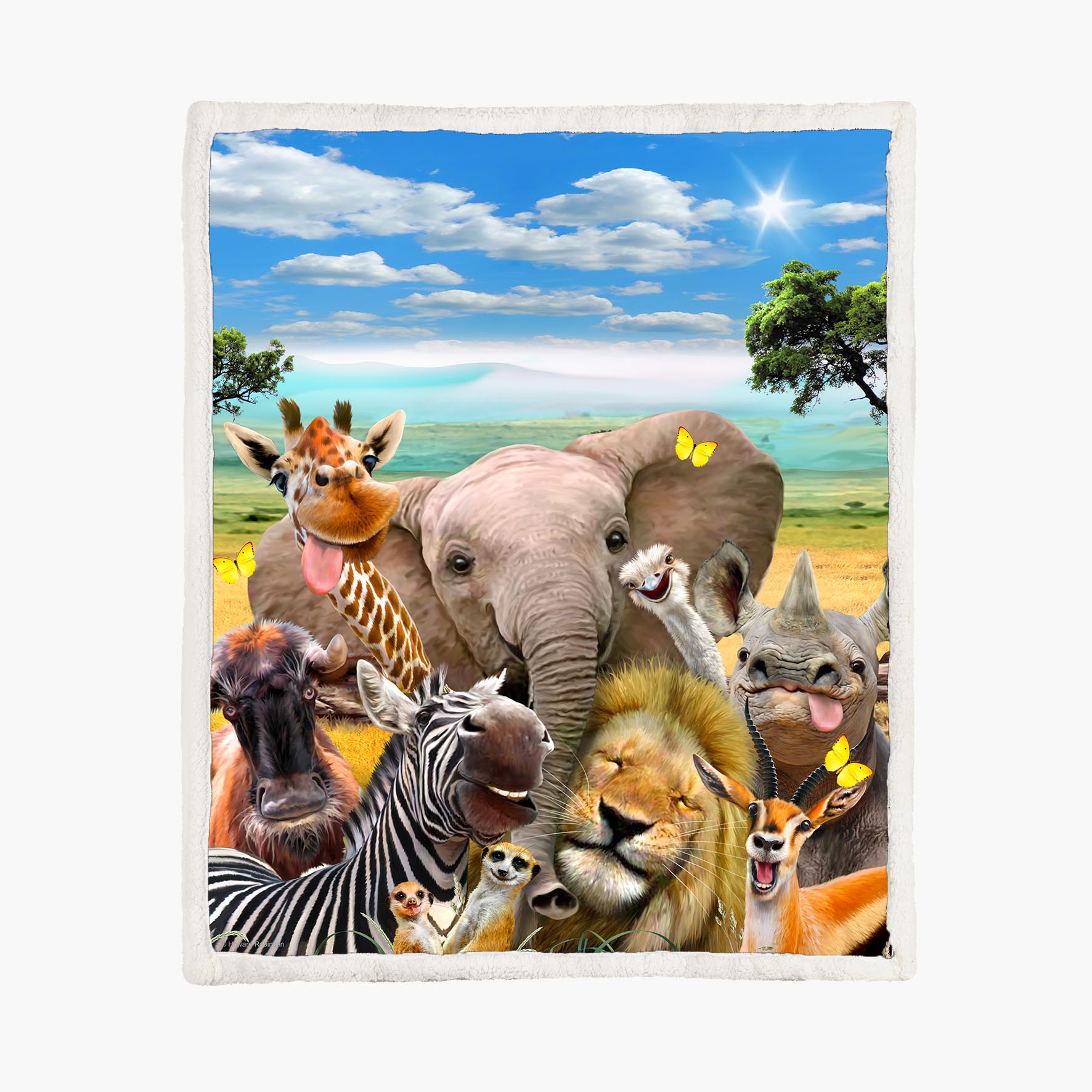 Africa Selfie - Size M - 130x150cm - Fleece Blanket