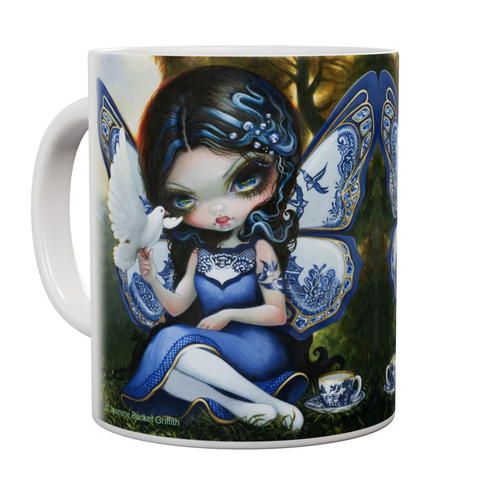 Mug Blue Willow Fairy