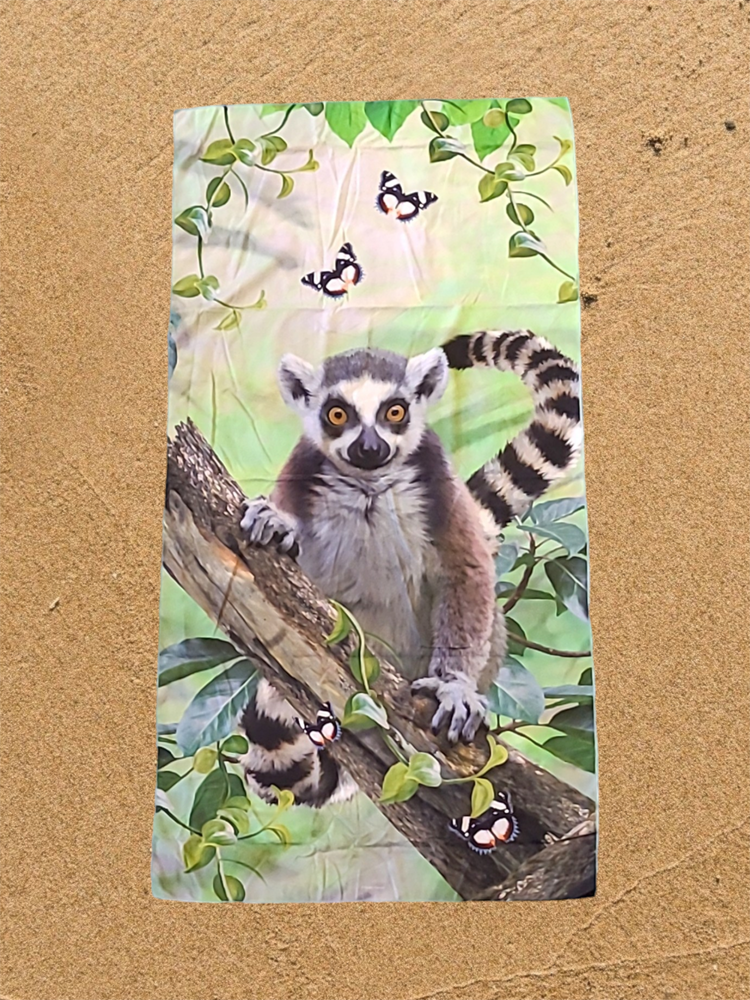 Ringtailed Lemur Strandlaken 90x180cm