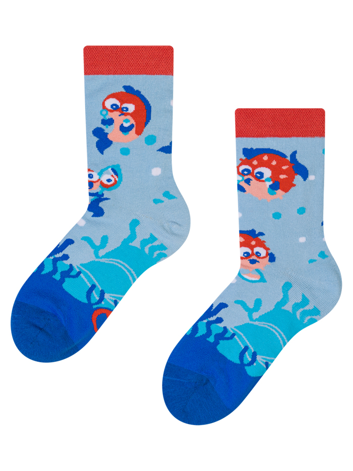 Regular KIDS Socks Funny Blowfish