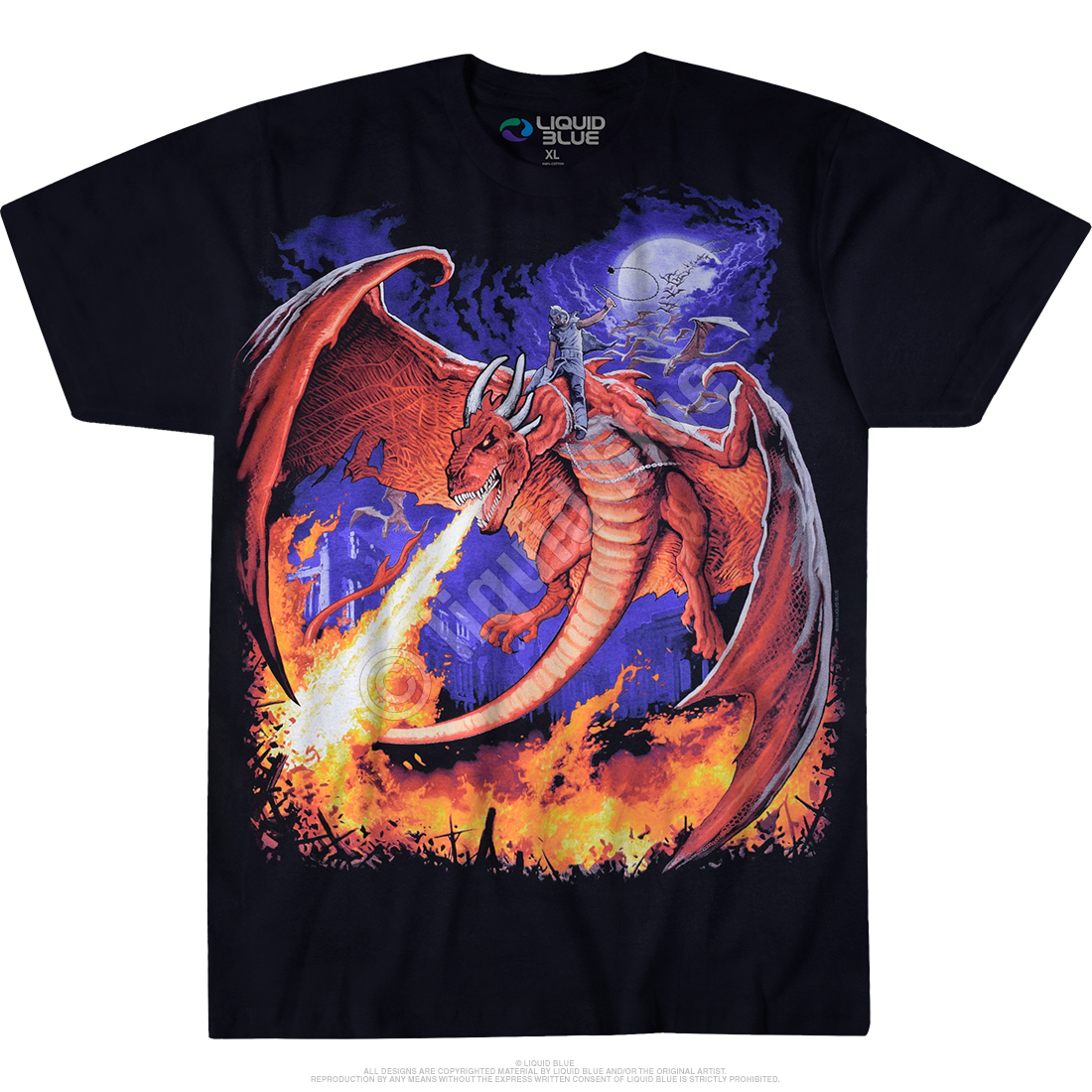Dragon Fire Dark Fantasy T-shirt