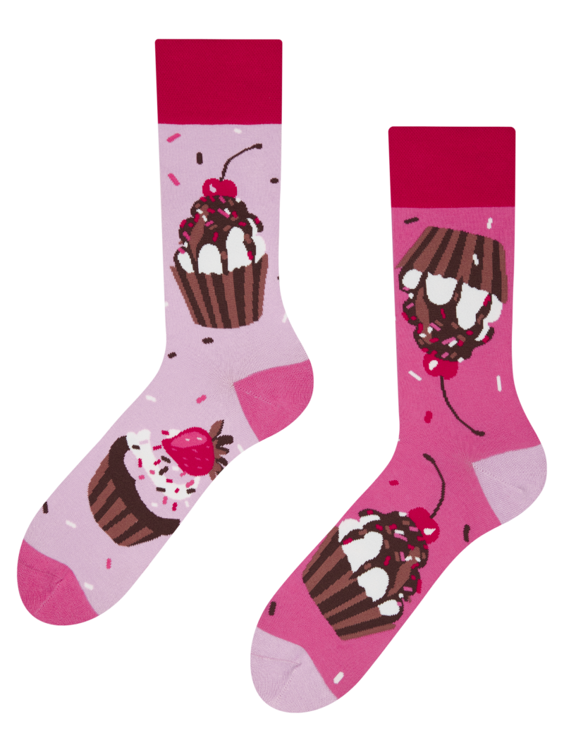 Regular Socks Pink Cupcakes