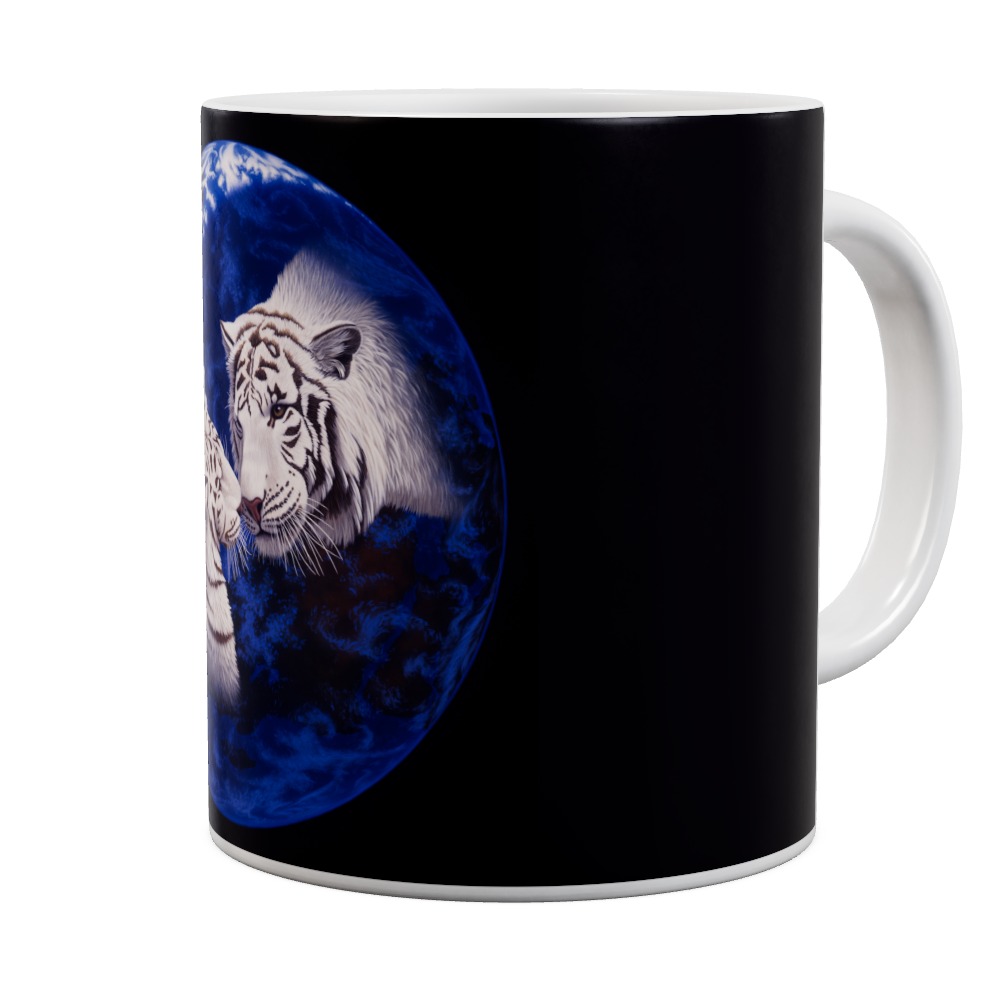 A Kiss For Mother - White Tigers Mug