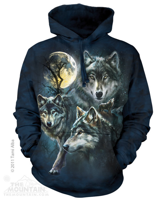 Moon Wolves Collage Hoodie
