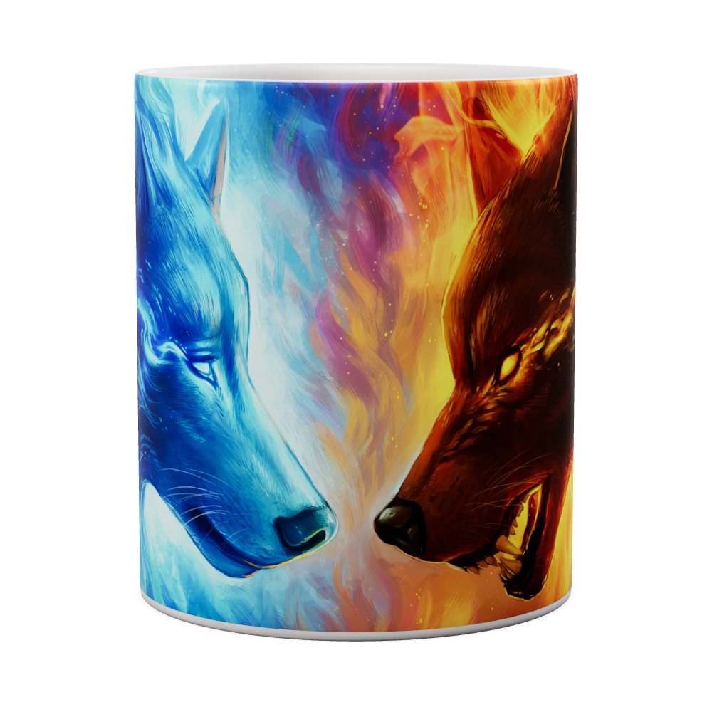 Mug Fire And Ice - Wolves