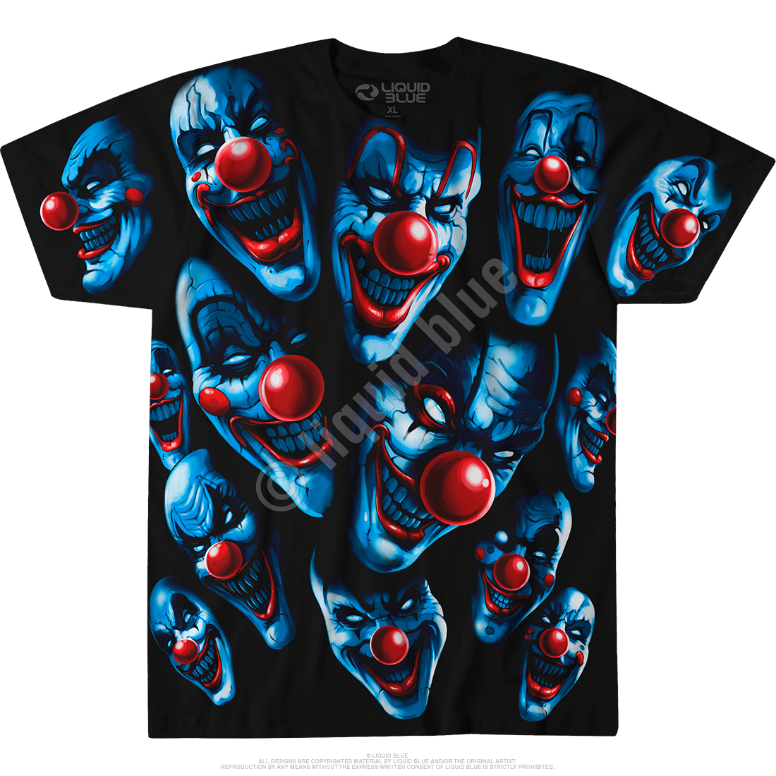 All  Over Clowns Dark Fantasy T-shirt