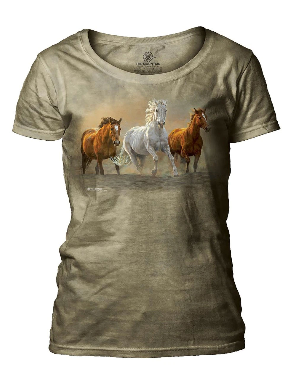 On The Run Horses Women's Scoop T-shirt