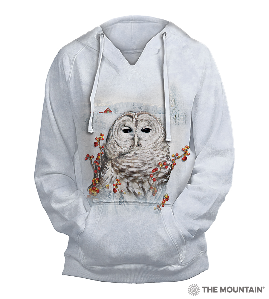 Country Owl V-Neck Hoodie