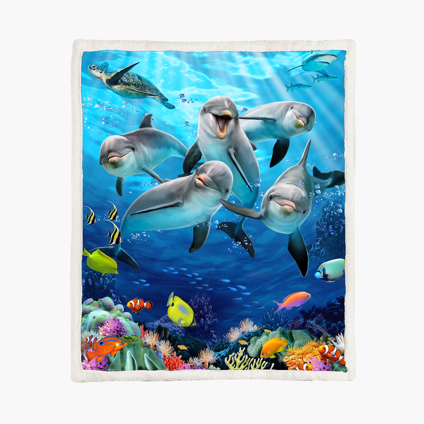 Dolphin Delight - Size M - 130x150cm - Fleece Blanket