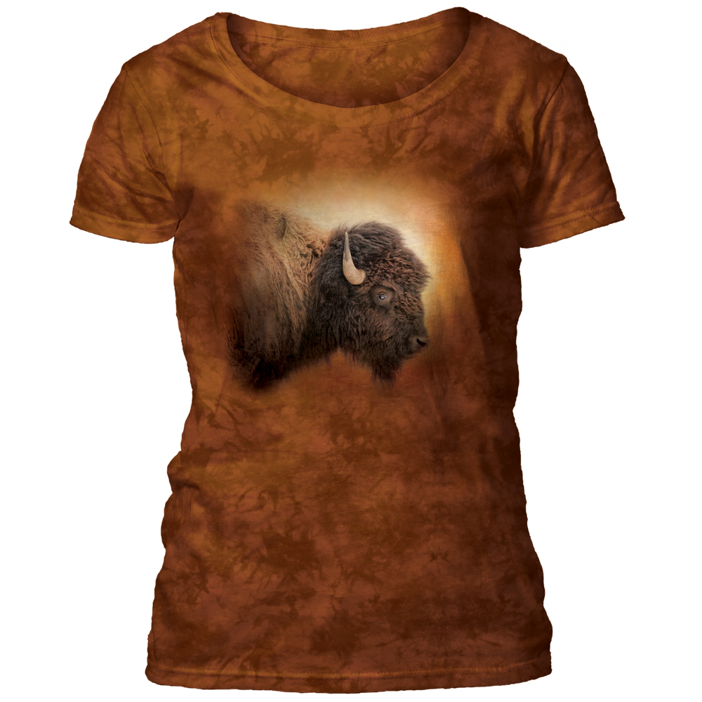 Bison Sunset Women's Scoop T-shirt