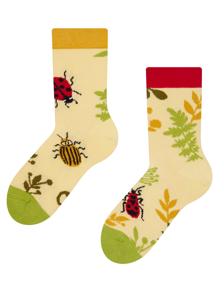Regular KIDS Socks Bugs and Wildflowers
