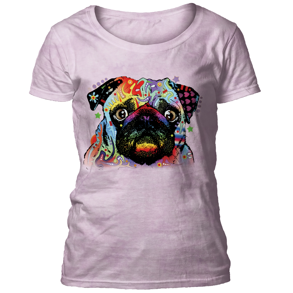 Russo Colorful Pug - Dog Scoop T-shirt