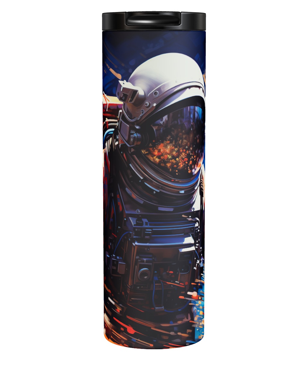 Astronaut In Space And Fire Tumbler