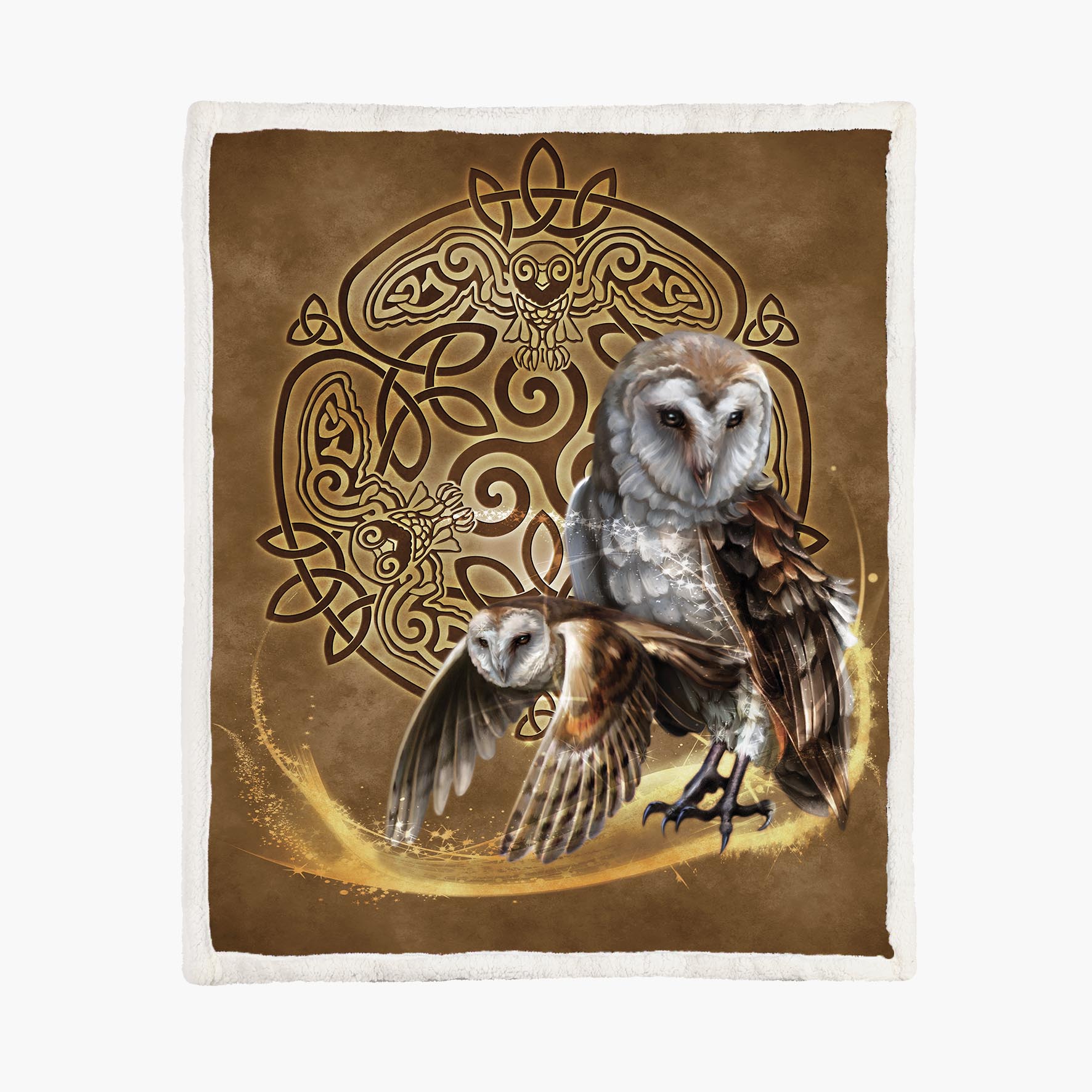 Celtic Owl - Size L - 150x200cm - Fleece Blanket