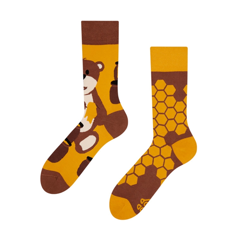 Good Mood Honey Bear Unisex Adult Animal Socks