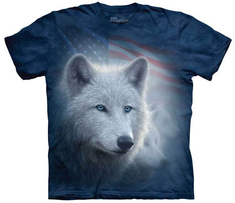 Patriotic White Wolf
