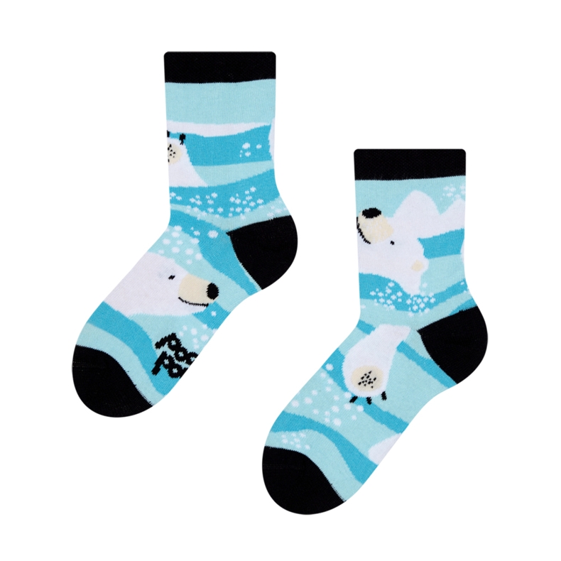Good Mood Polar Bear Unisex Kids Aquatic Animal Socks