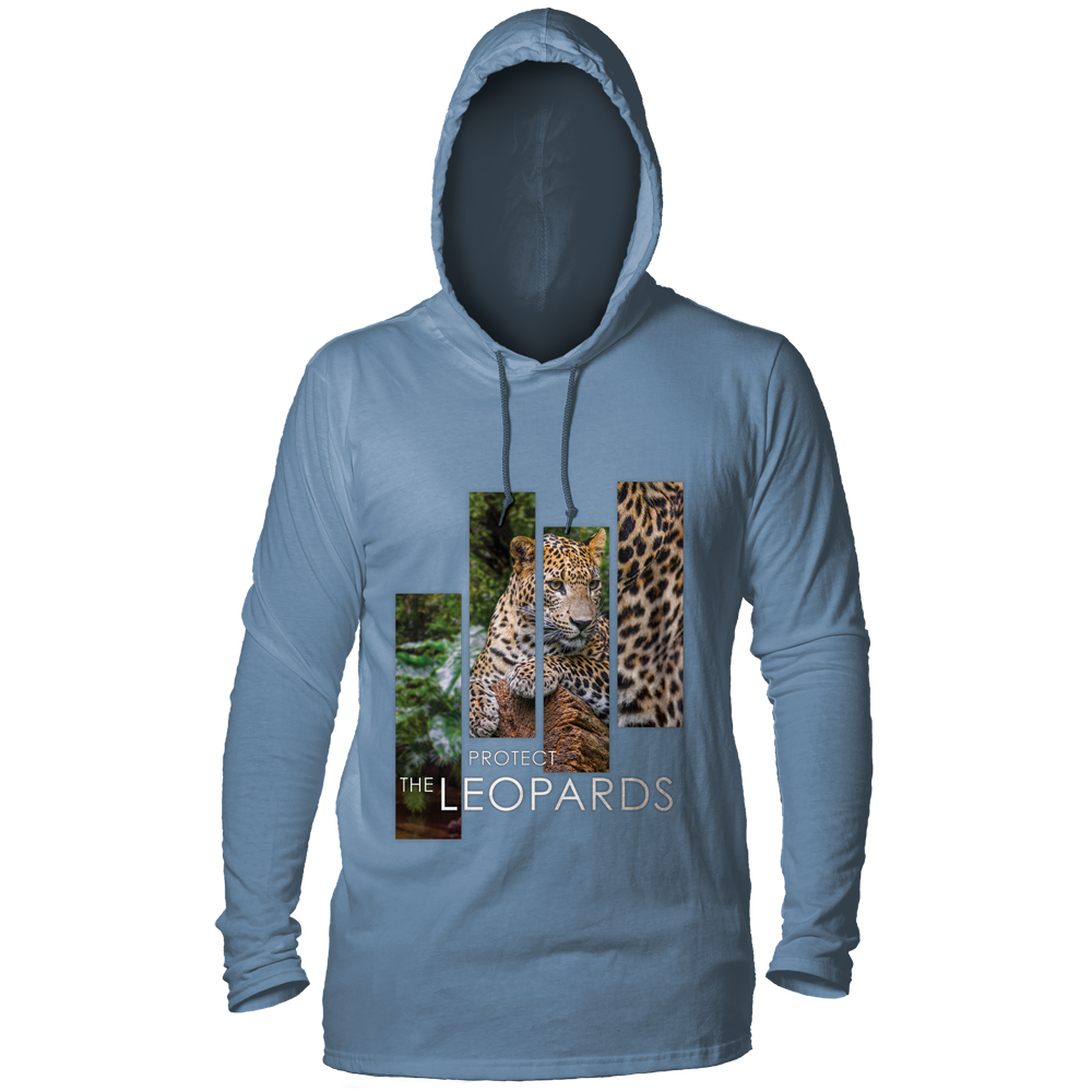 Protect Leopard Split Portrait Blue LW Hoodie