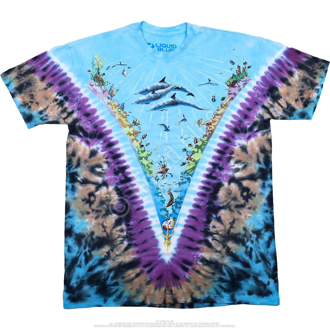 Underwater Aquatic Tie Dye T-shirt