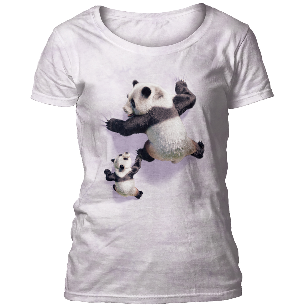 Panda Climb Women's Scoop T-shirt
