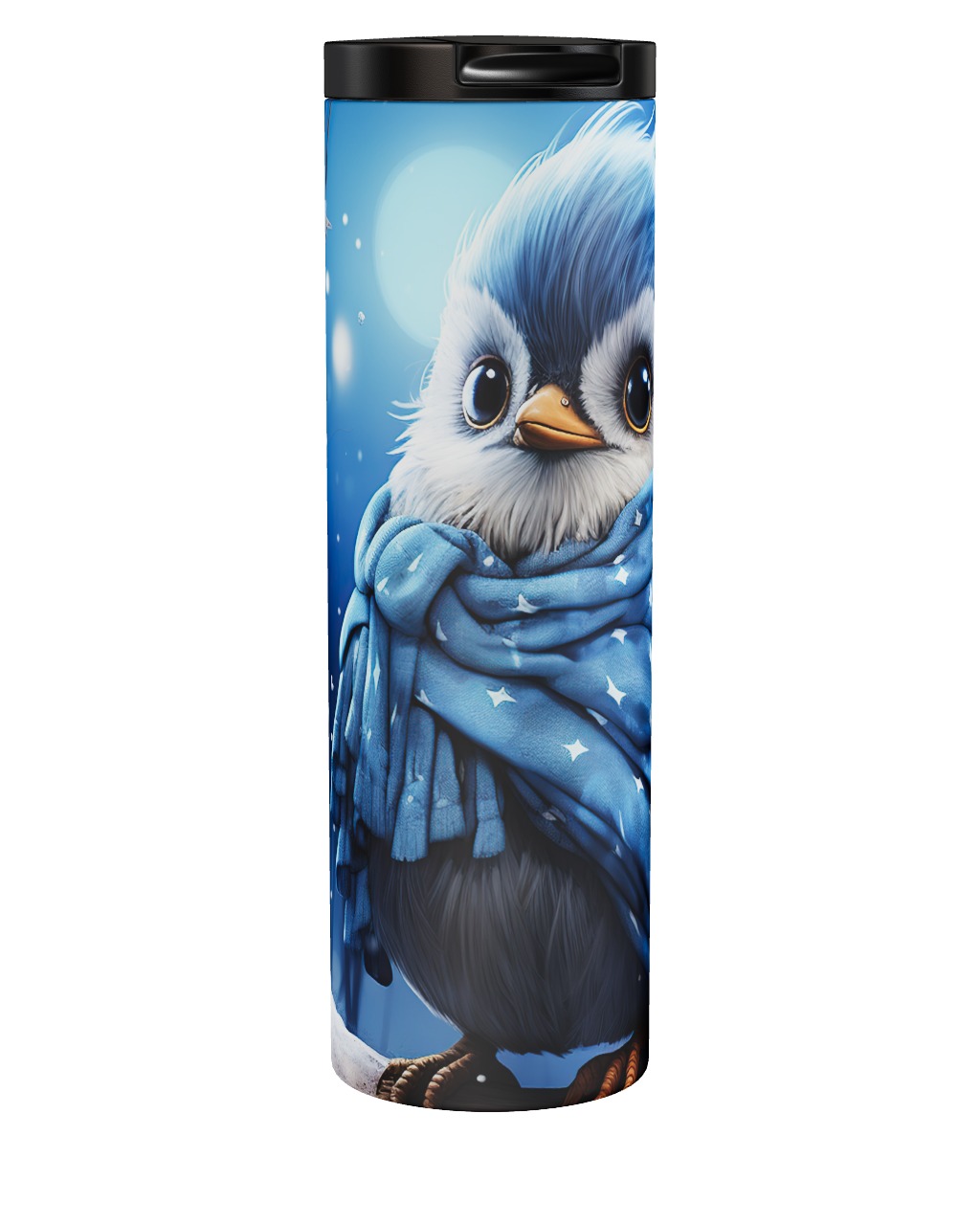 Cute Blue Bird Snow Tumbler