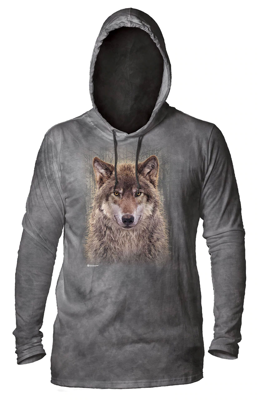 Grey Wolf Forest Lightweight Hoodie