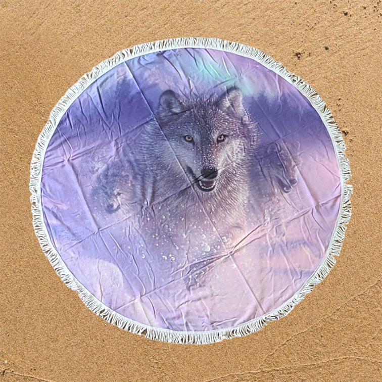 Northern Lights Wolf Teli da Mare Rotondo 150cm