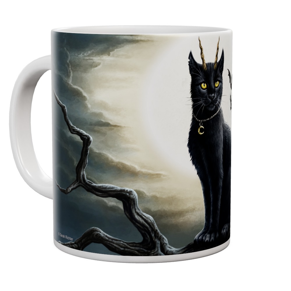 Moonlight Black Cat Mug