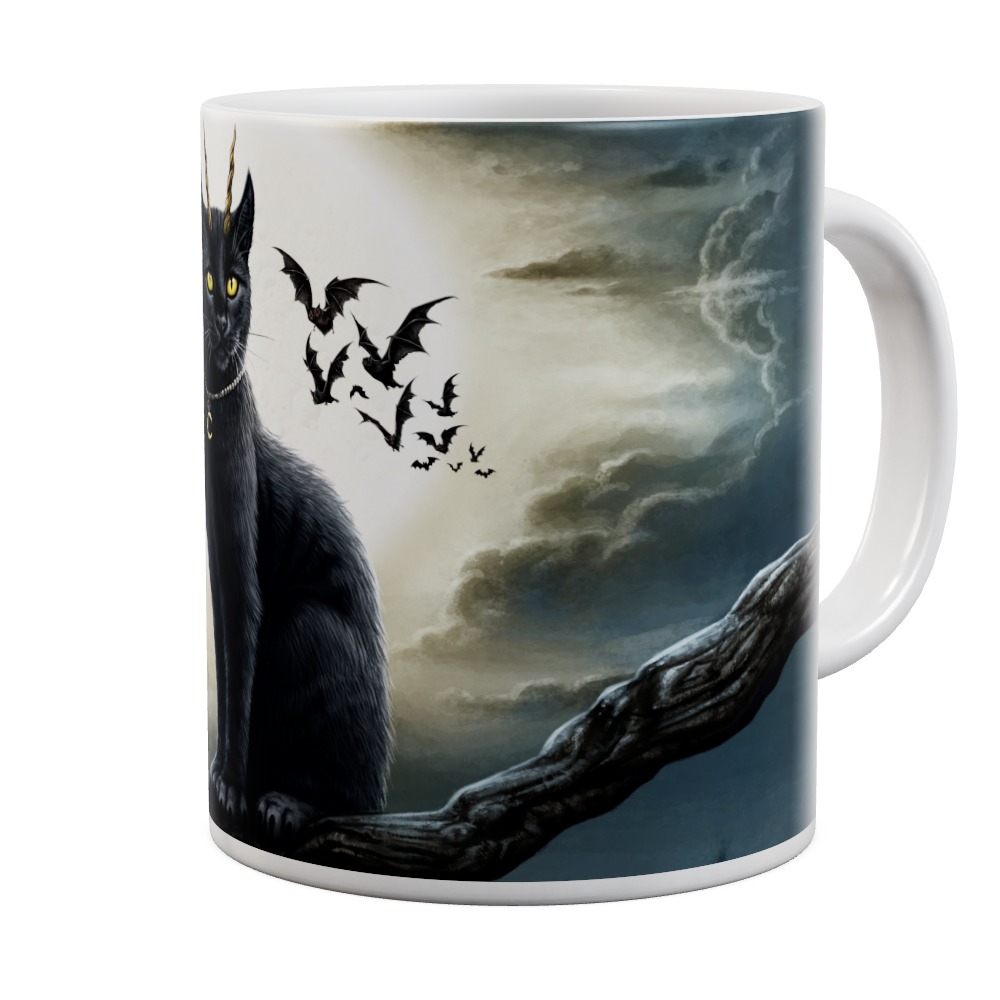 Moonlight Black Cat Mug