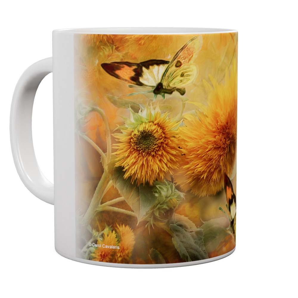 Mug Sunflowers And Butterflies