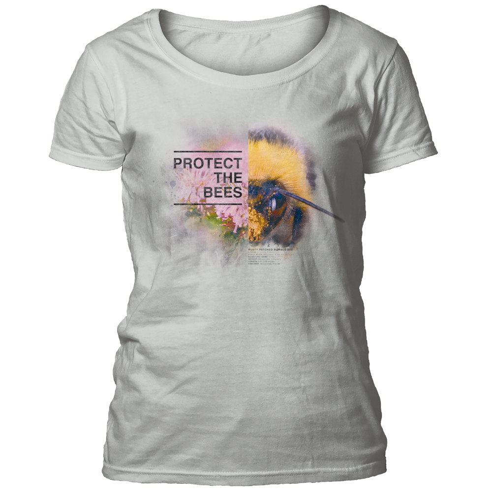 Protect Bee Grey Women's Scoop T-shirt