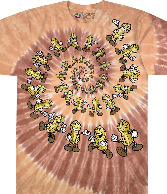 Peanut Spiral Food Tie Dye T-shirt
