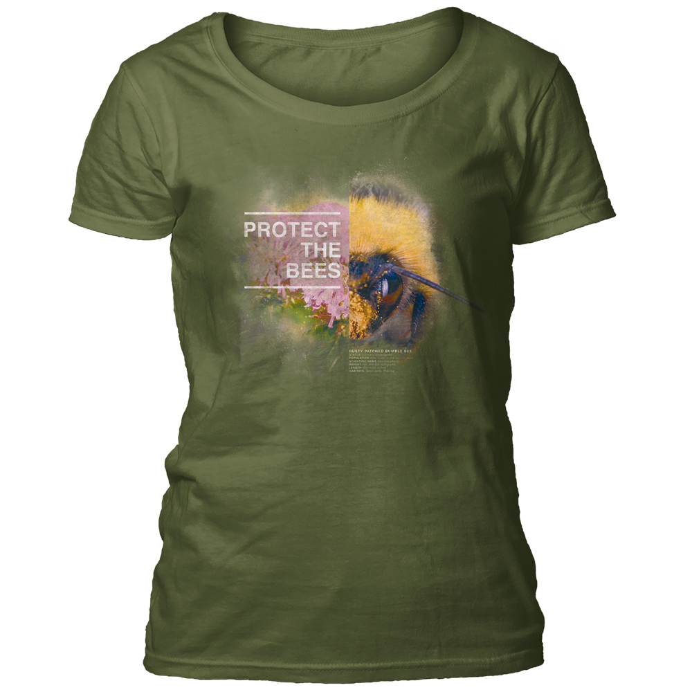 Protect Bee Green Women's Scoop T-shirt
