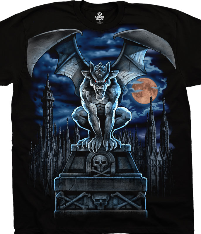Gargoyle Moon Dark Fantasy T-shirt