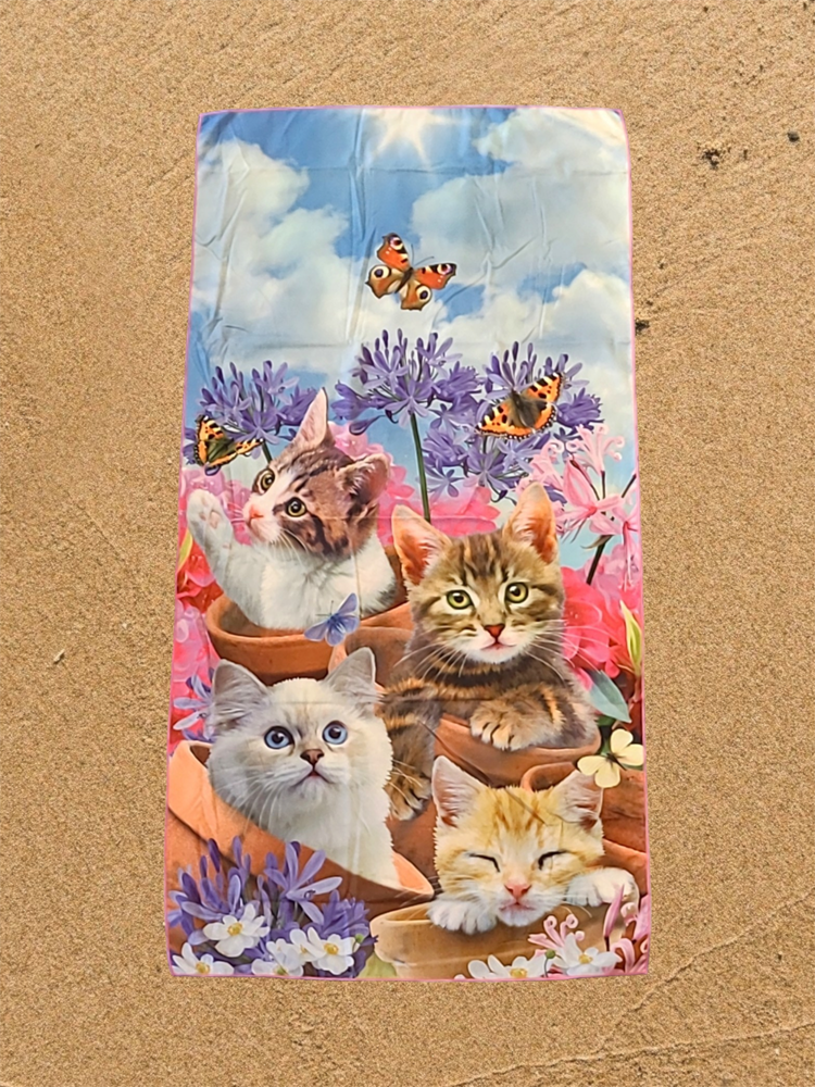 Garden Wonders - Cats Serviette de plage 90x180cm